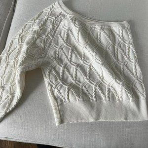 One Shoulder Cable Sweater